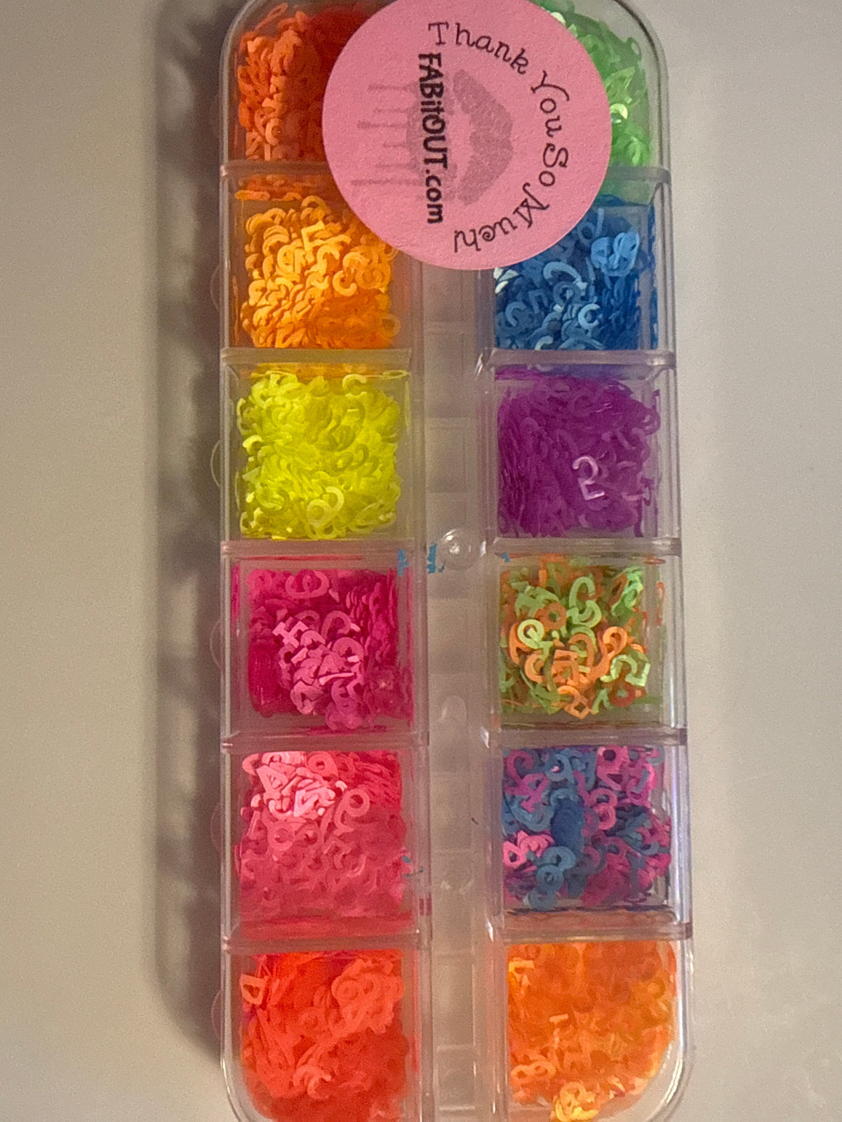 Beautiful trendy NEON Nail bling, sequins, confetti! 12 grids of NEON sequins in various designs!