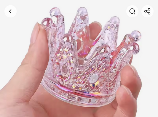 Crown Shaped dappen dish; monomer dish; bling acrylic liquid holder and brush holder