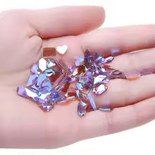 Holographic Color Changing Nail Crystals – Gems, Stars, Moons, Butterflies & More ✨