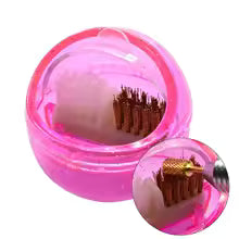 Nail Drill Bit Cleaner with dual bristle brush to get all that leftover acrylic and gel out of all those grooves and give them a fresh start.