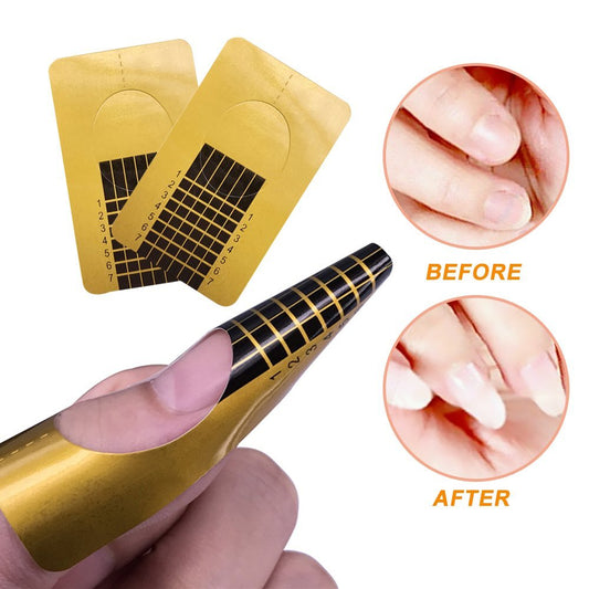 Nail Extensions Forms with gridlines and guides