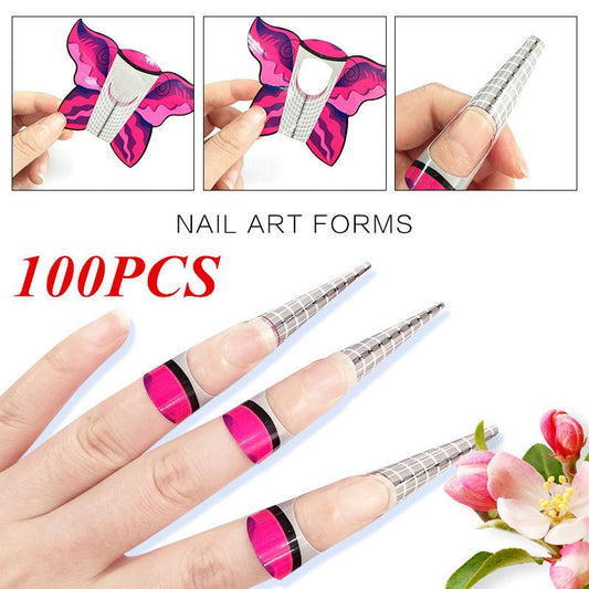 Faux Nail Butterfly Forms or Black & gold nail forms to do acrylic or gel nails instead of using tips!