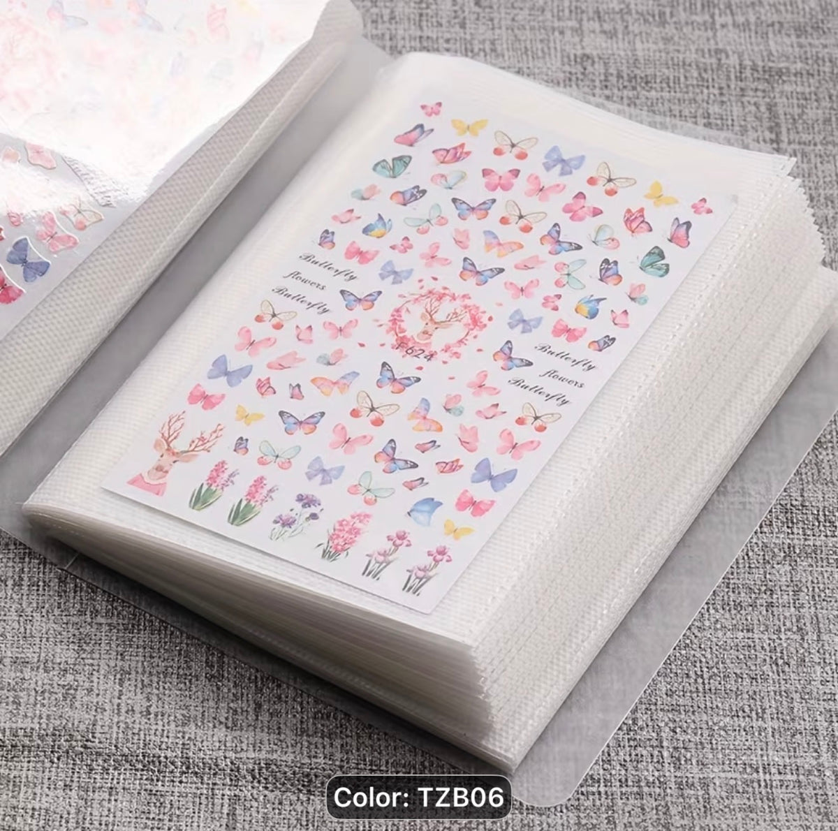 Nail Sticker Books to hold 50 sheets of nail art stickers or decals