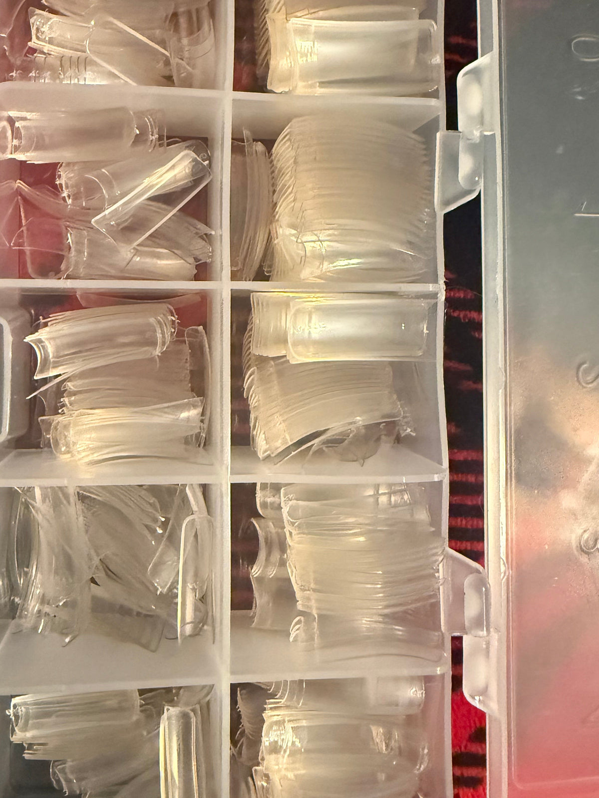Set of 500 clear Natural Square Shaped Nail Tips (half cover)