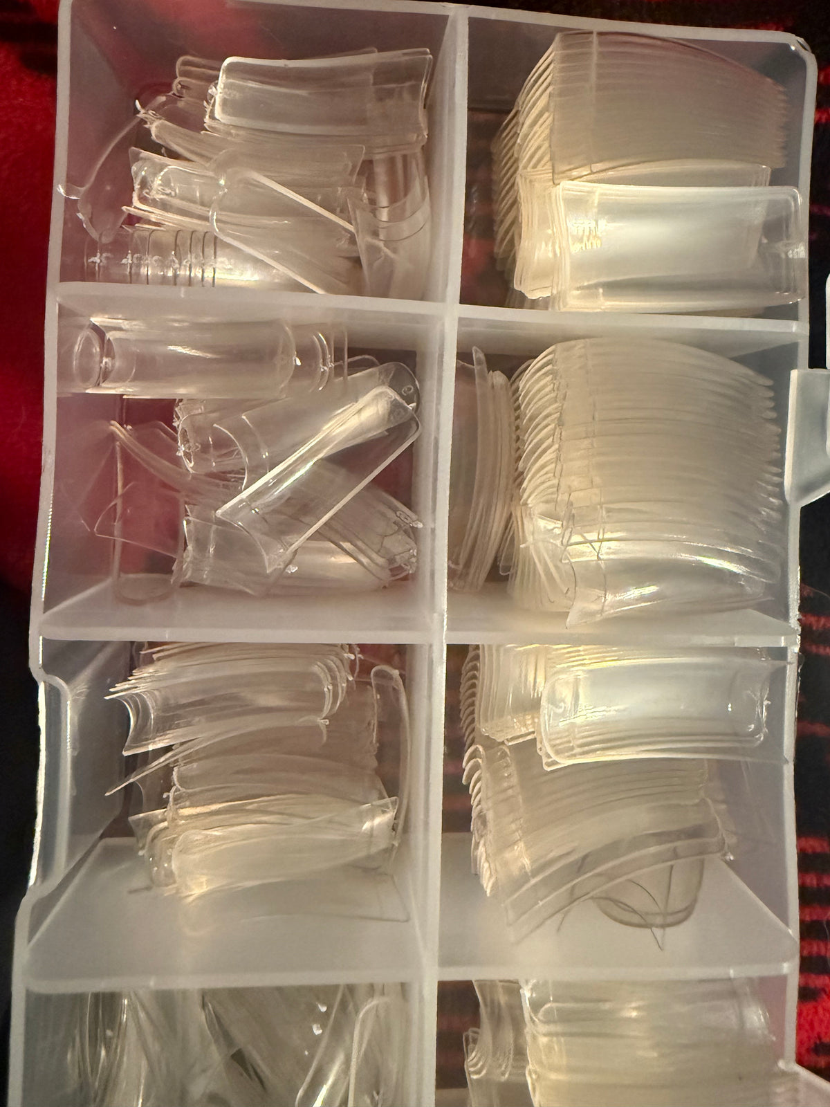 Set of 500 clear Natural Square Shaped Nail Tips (half cover)