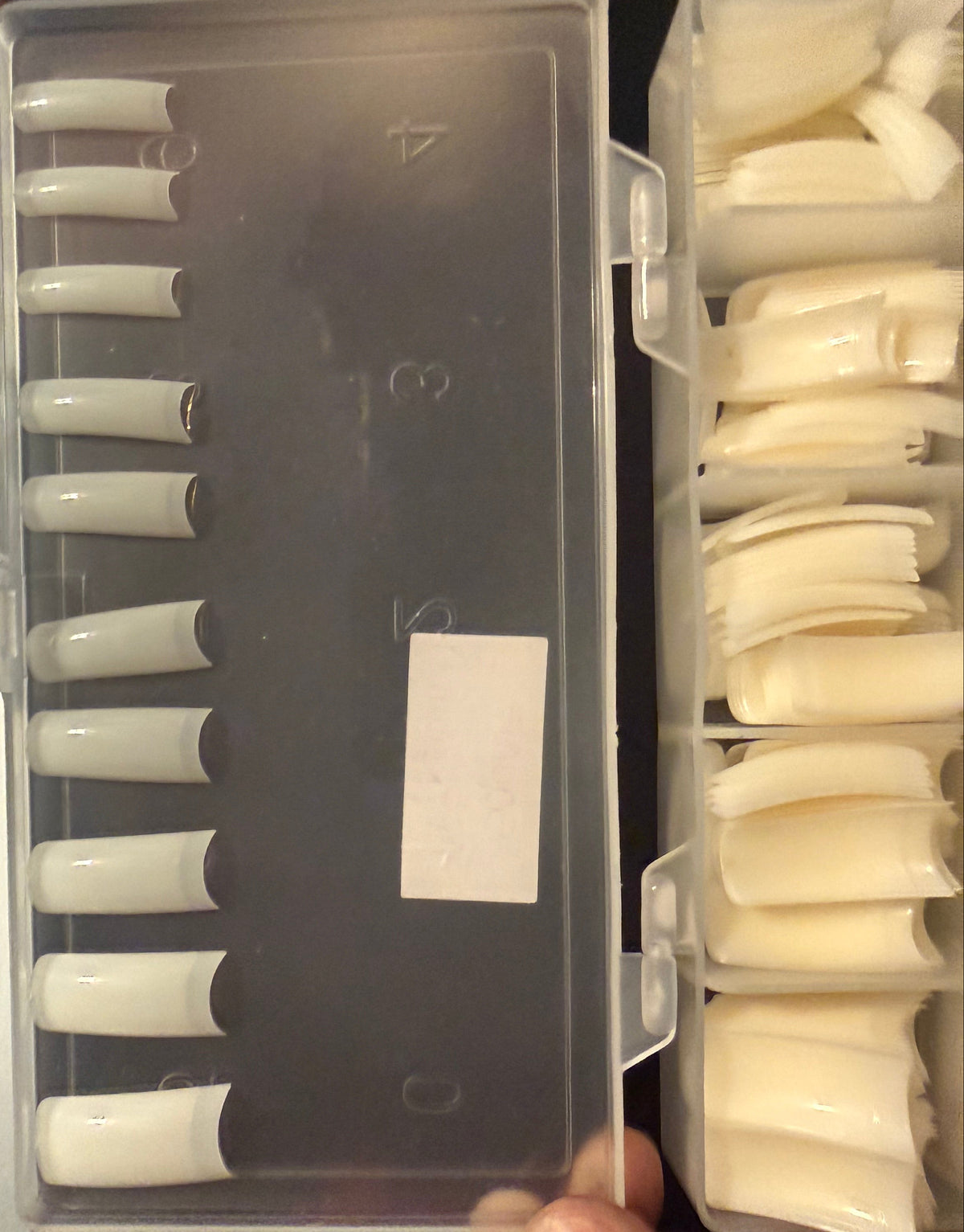 Set of 500 clear Natural Square Shaped Nail Tips (half cover)