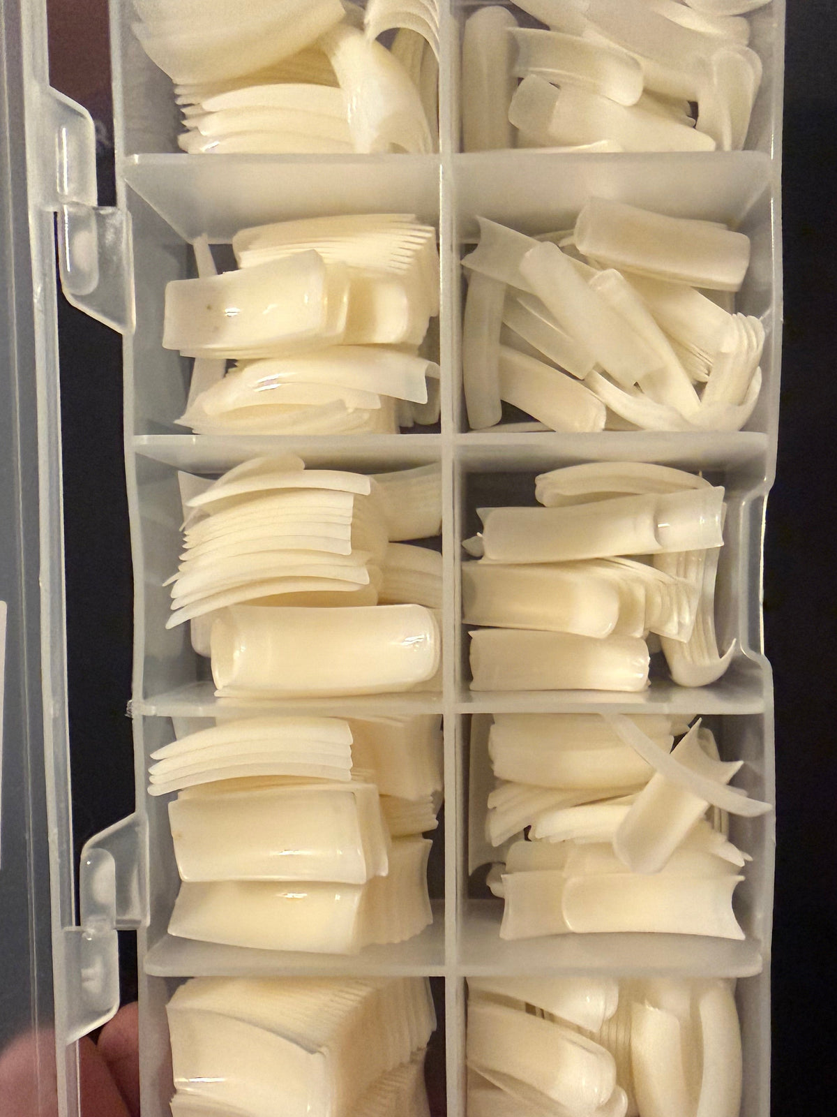Set of 500 clear Natural Square Shaped Nail Tips (half cover)