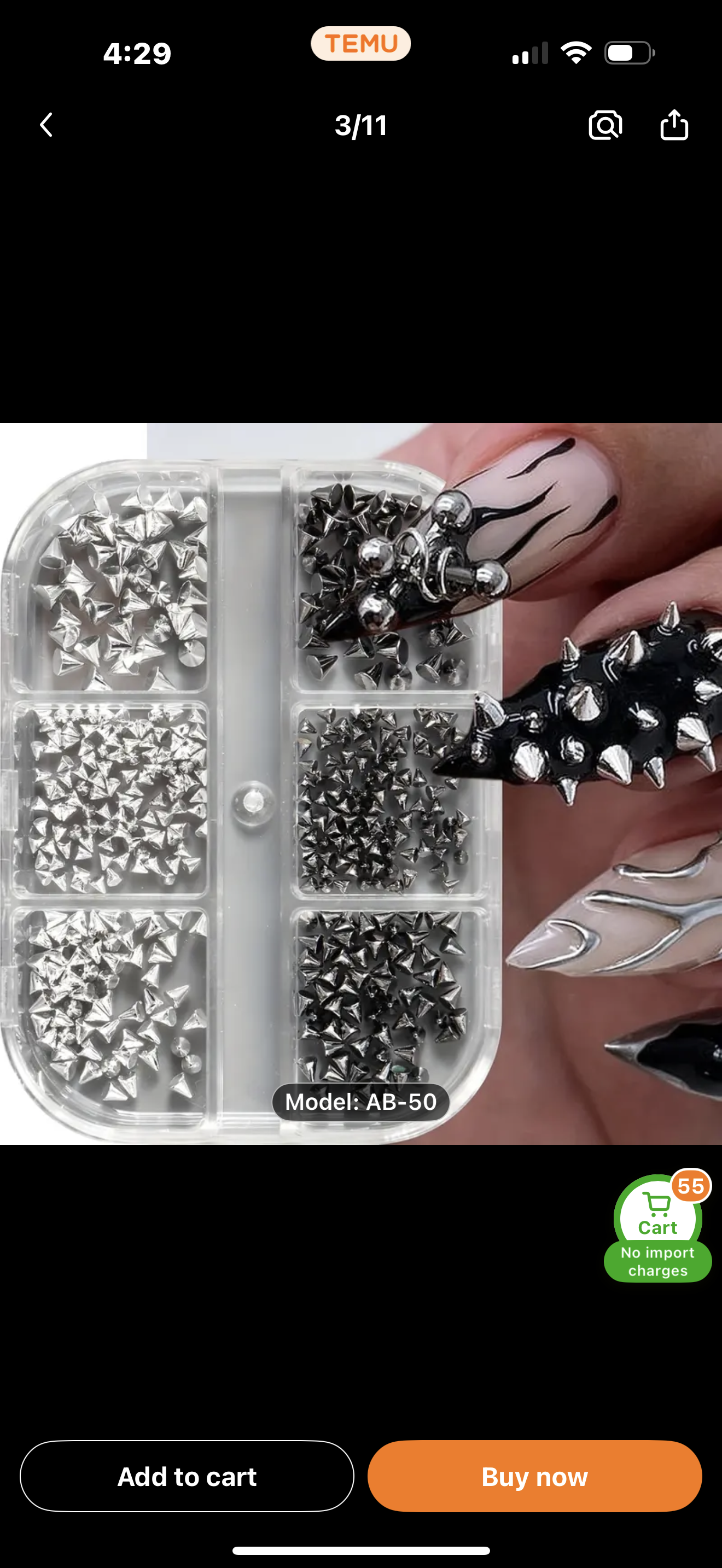 POINTY SPIKY STUDS FOR NAILS, CRAFTS, BLING, ETC!