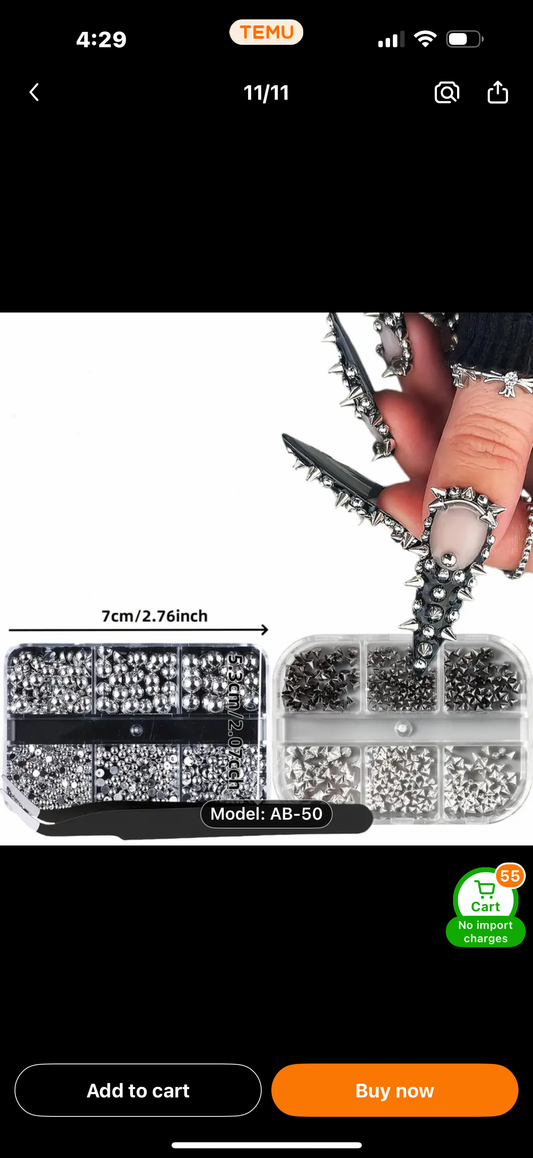 POINTY SPIKY STUDS FOR NAILS, CRAFTS, BLING, ETC!