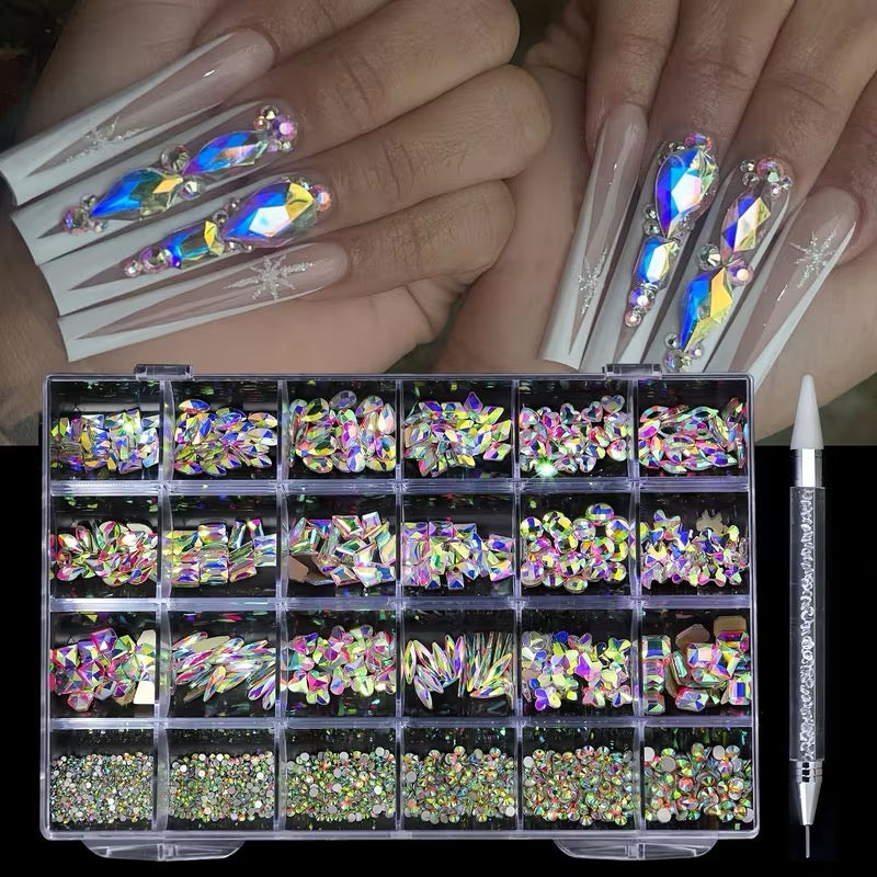 Nail Art A/B Gems Rhinestones Crystals in various shapes, sizes!