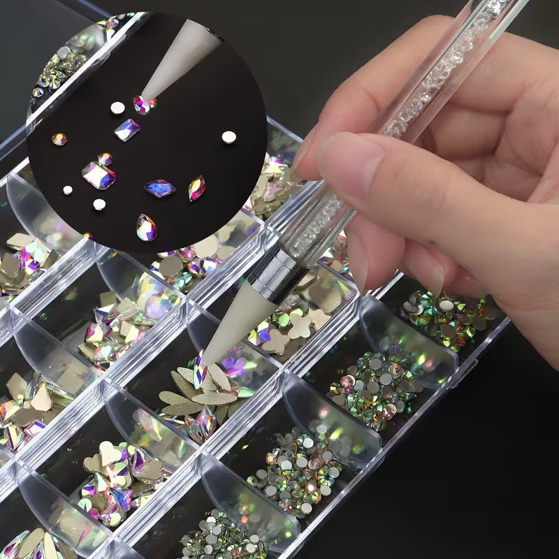 Nail Art A/B Gems Rhinestones Crystals in various shapes, sizes!