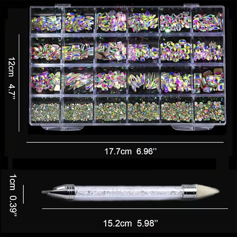 Nail Art A/B Gems Rhinestones Crystals in various shapes, sizes!