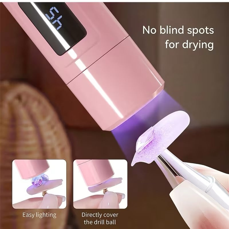 Detachable Nail Lamp with stand, making it cordless and perfect for on the go nail techs!