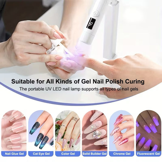 Detachable Nail Lamp with stand, making it cordless and perfect for on the go nail techs!