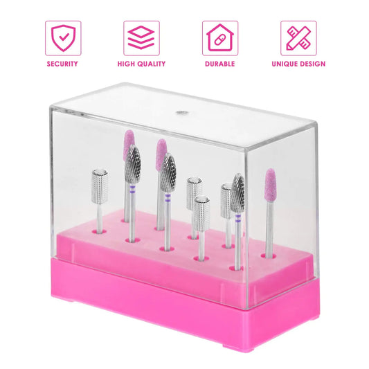 NAIL DRILL BIT STORAGE BOXES~ HOLDS 10 DRILL BITS