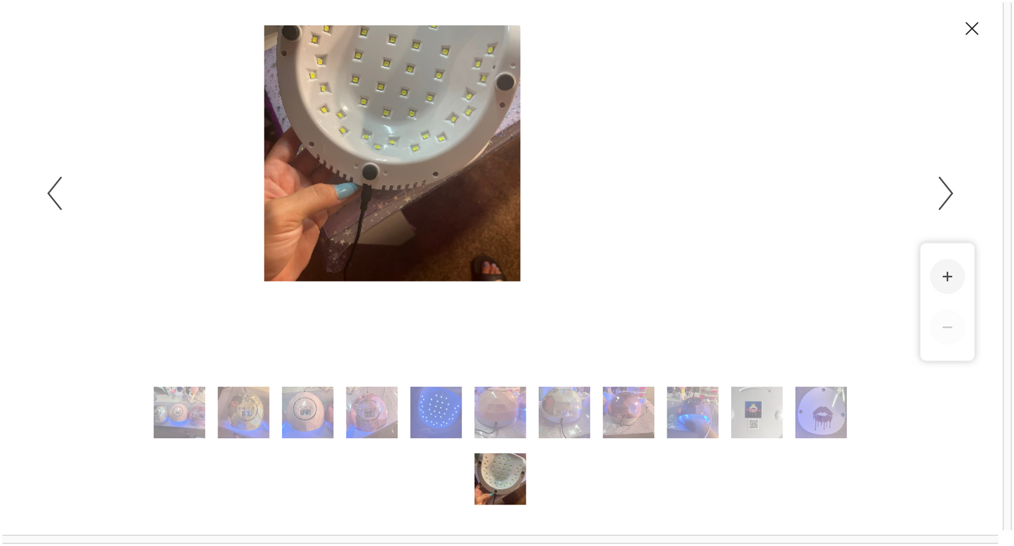 Holographic Diamond Inspired Nail Lamps in full size with removable bottom plate & 4 time settings & Motion Activator