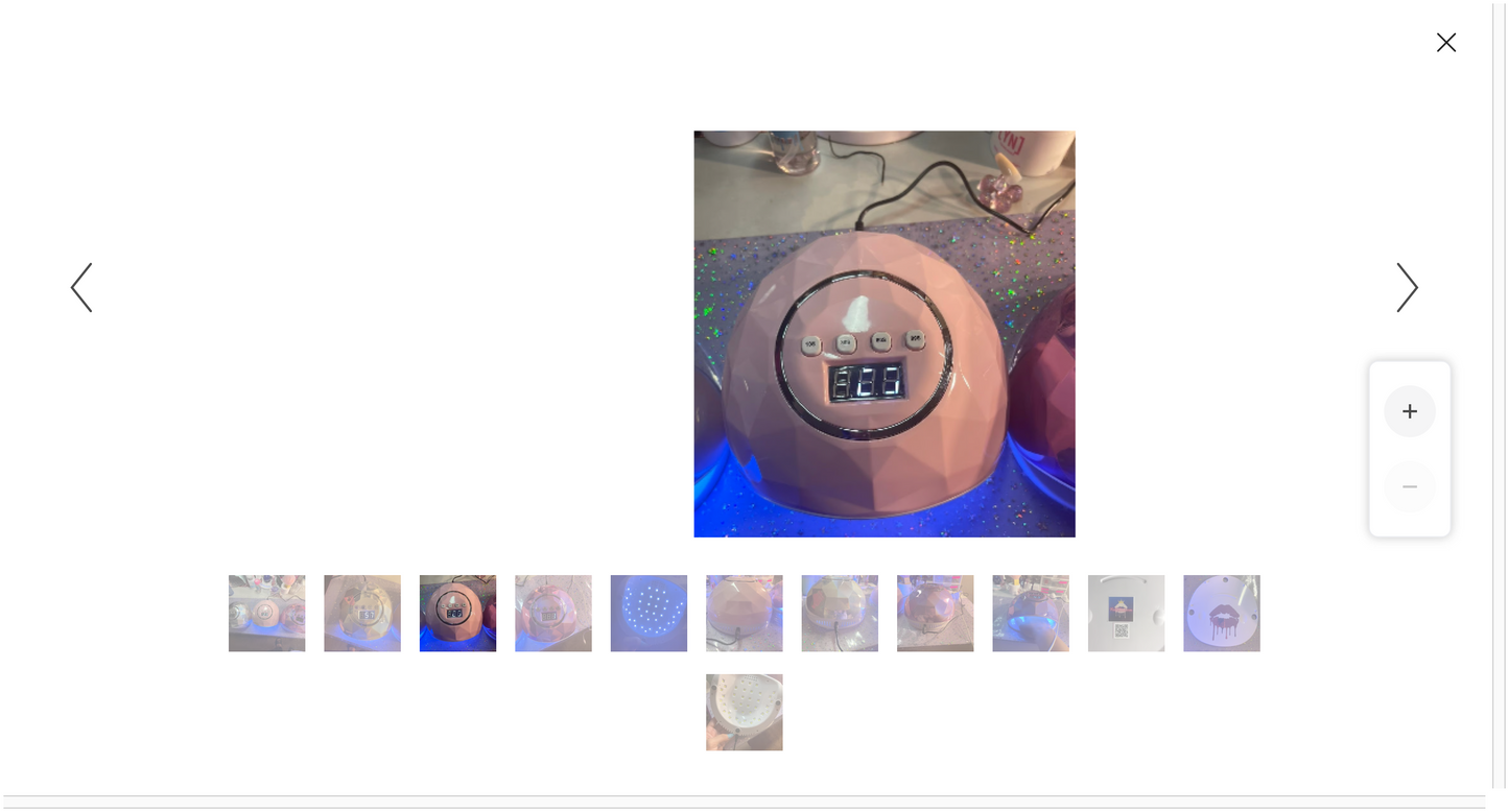 Holographic Diamond Inspired Nail Lamps in full size with removable bottom plate & 4 time settings & Motion Activator