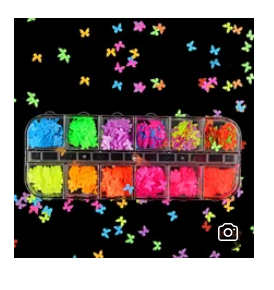 Beautiful trendy NEON Nail bling, sequins, confetti! 12 grids of NEON sequins in various designs!
