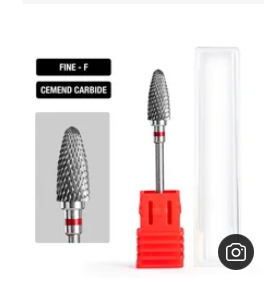 5 in 1 Nail Drill Bit Tapered Shape Straight Cut drill bit for Acrylic Nail Gel 3/3 Carbide Tungsten