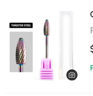 5 in 1 Nail Drill Bit Tapered Shape Straight Cut drill bit for Acrylic Nail Gel 3/3 Carbide Tungsten