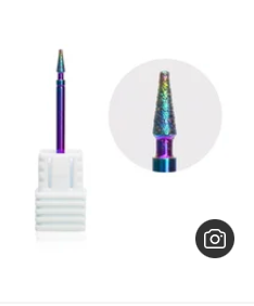 5 in 1 Nail Drill Bit Tapered Shape Straight Cut drill bit for Acrylic Nail Gel 3/3 Carbide Tungsten