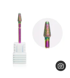5 in 1 Nail Drill Bit Tapered Shape Straight Cut drill bit for Acrylic Nail Gel 3/3 Carbide Tungsten