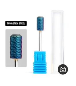 5 in 1 Nail Drill Bit Tapered Shape Straight Cut drill bit for Acrylic Nail Gel 3/3 Carbide Tungsten