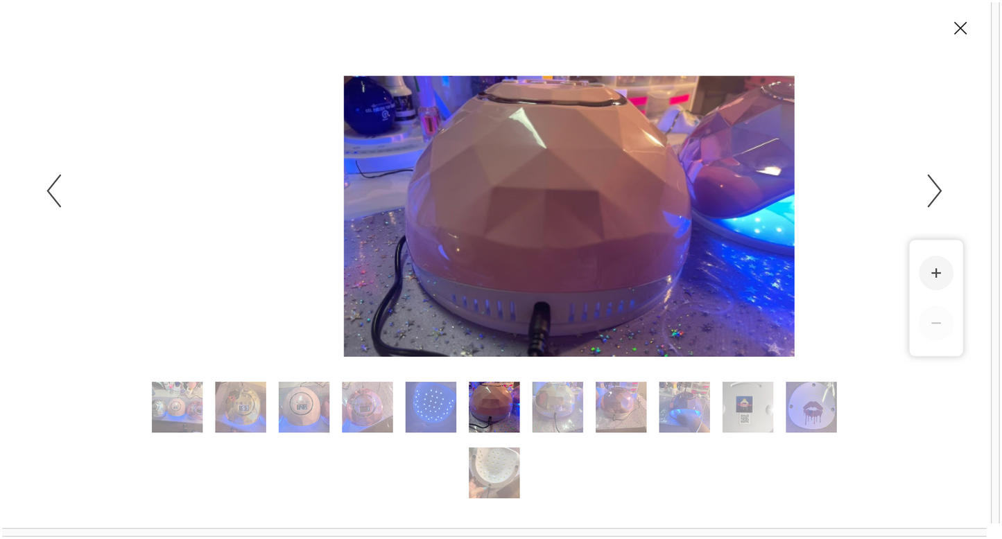 Holographic Diamond Inspired Nail Lamps in full size with removable bottom plate & 4 time settings & Motion Activator