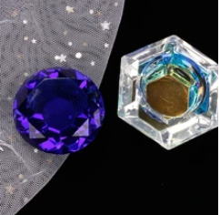 Large 3 inch holographic Monomer Dappen Dish with Diamond Lid
