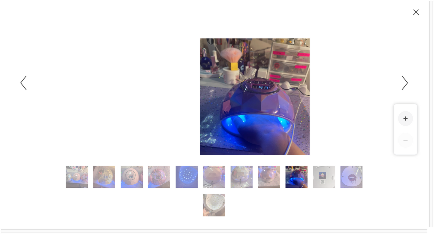 Holographic Diamond Inspired Nail Lamps in full size with removable bottom plate & 4 time settings & Motion Activator