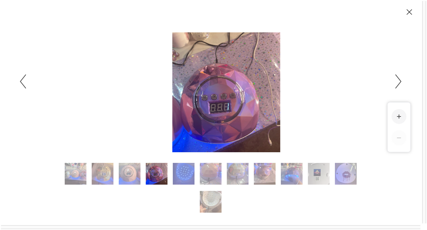 Holographic Diamond Inspired Nail Lamps in full size with removable bottom plate & 4 time settings & Motion Activator