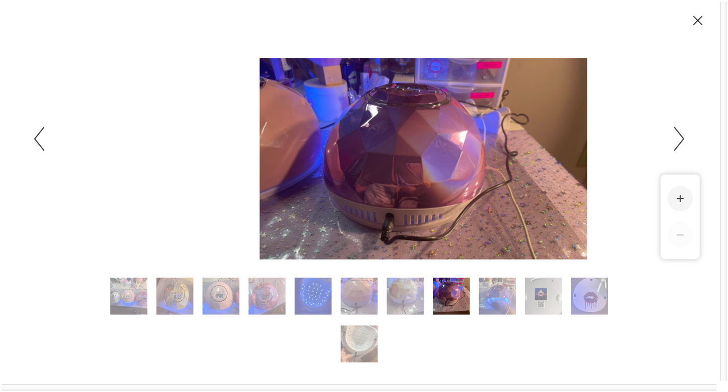 Holographic Diamond Inspired Nail Lamps in full size with removable bottom plate & 4 time settings & Motion Activator