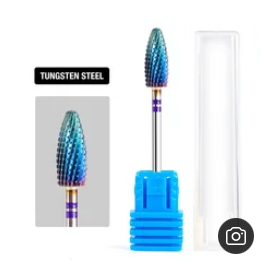 5 in 1 Nail Drill Bit Tapered Shape Straight Cut drill bit for Acrylic Nail Gel 3/3 Carbide Tungsten